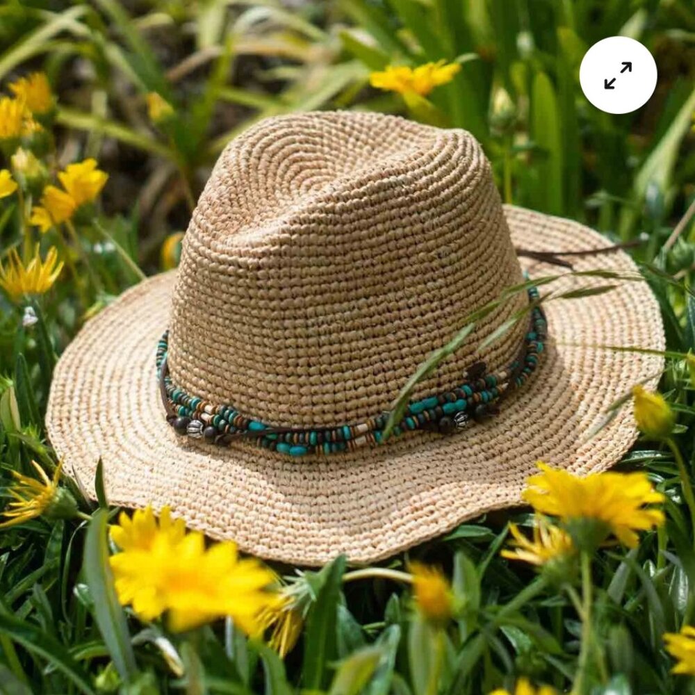 Kooringal Straw Fedora Hat "EUC"